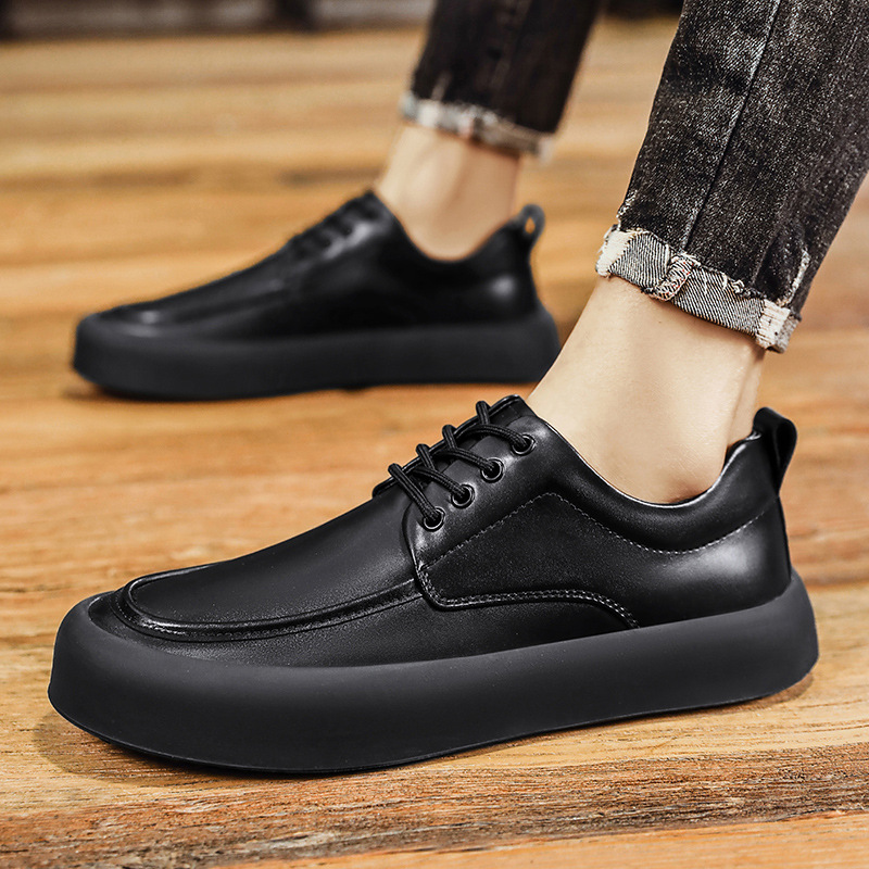 New Stylish Men's Trendy Leather Platform Casual Shoes