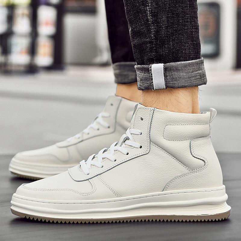 Men's Warm High-Top Leather Shoes